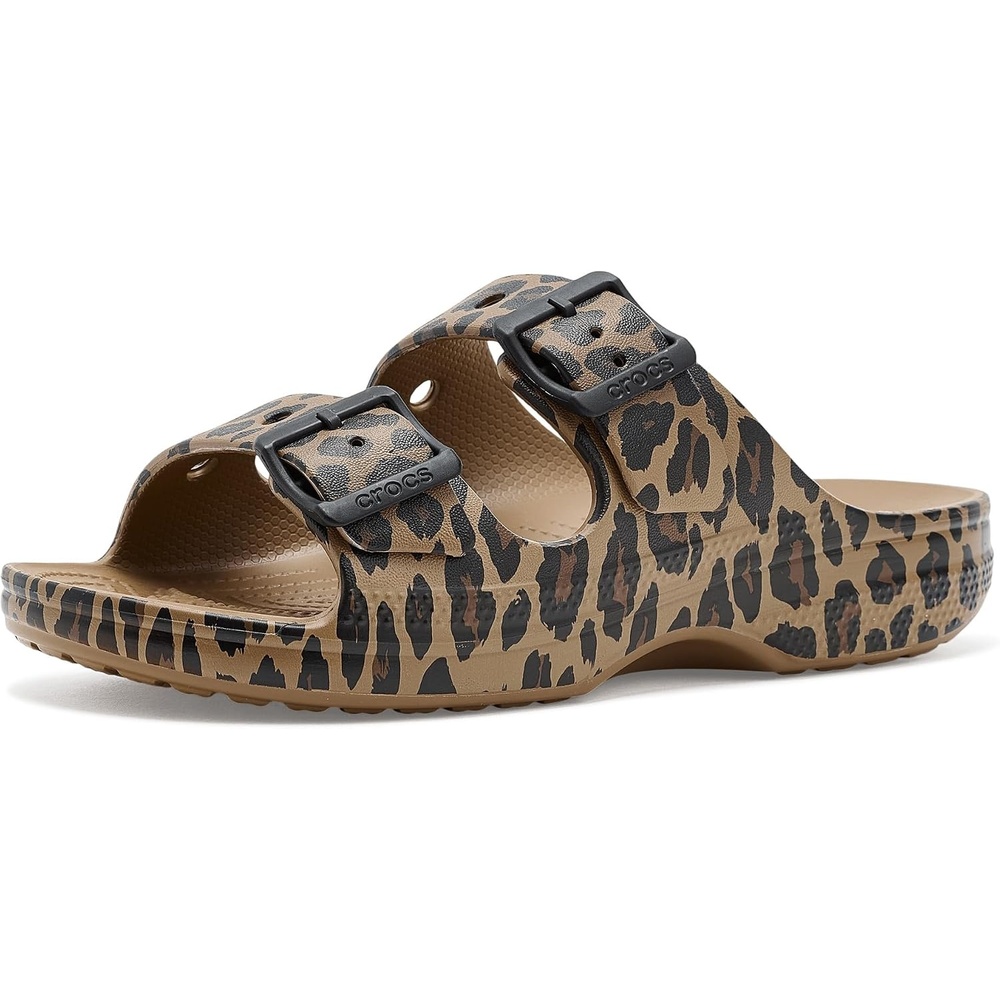 image:imageCrocs Womens Classic Saturday SandalsSepiaLeopard