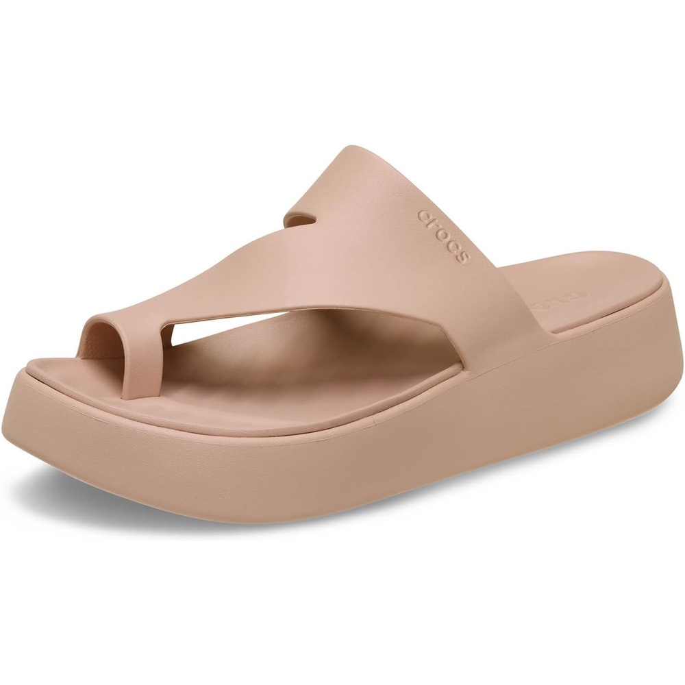 image:imageCrocs Womens Getaway Toe Loop Platform SandalsPink Caramel