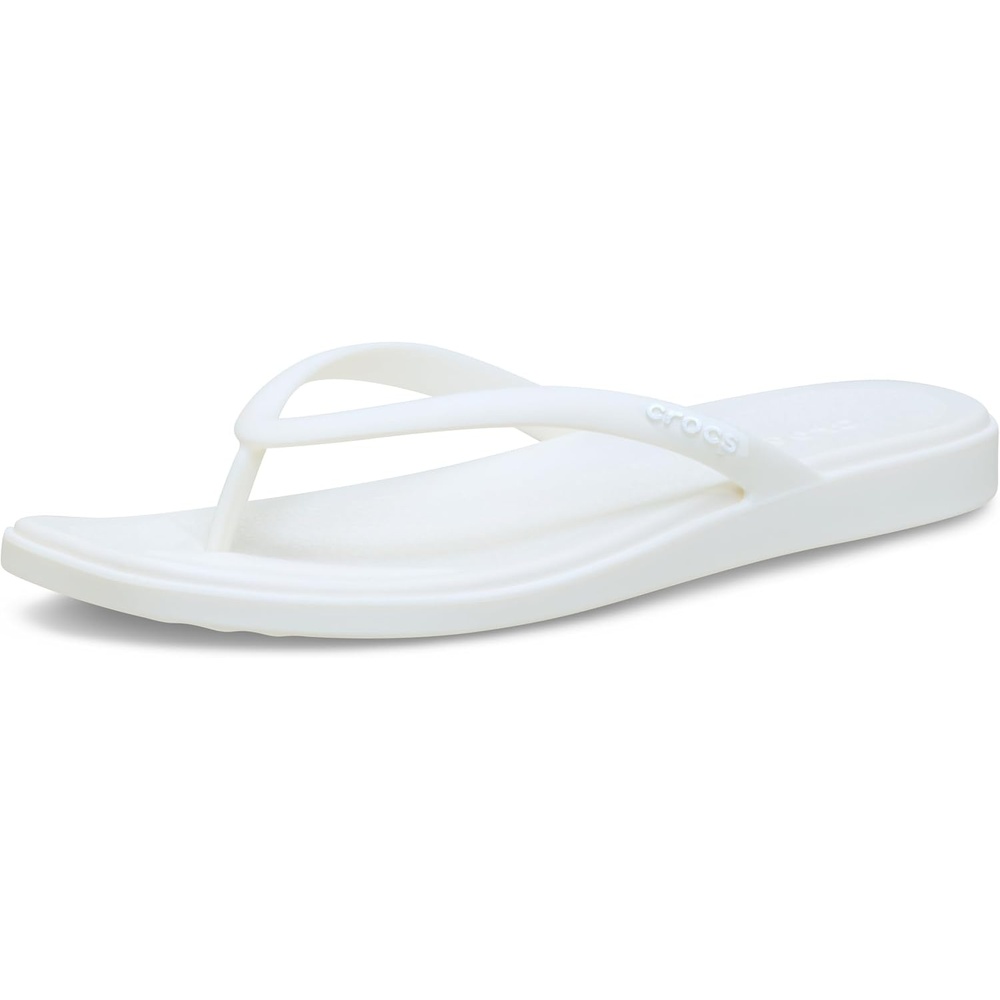 image:imageCrocs Womens Miami Flip Flops Square Toe Flat 360 Degree Comfort Croslite Foam FootbedChalk