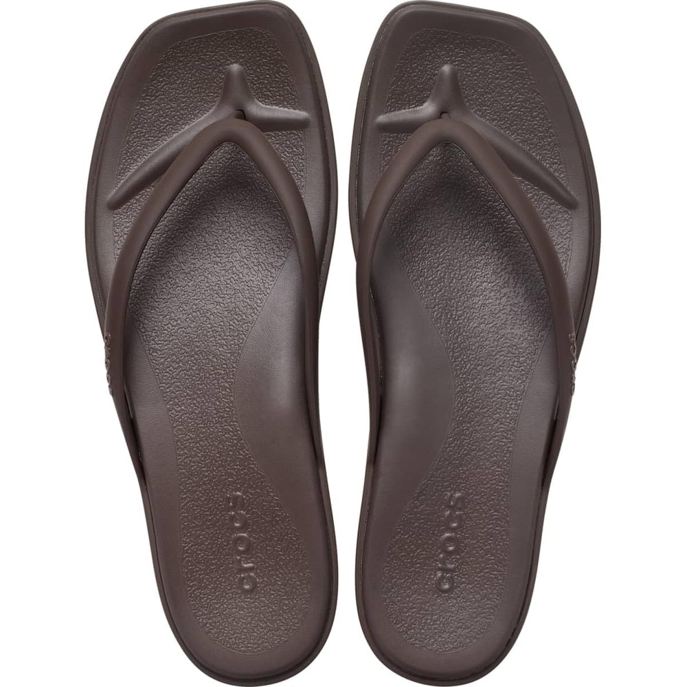 image:imageCrocs Womens Miami Flip Flops Square Toe Flat 360 Degree Comfort Croslite Foam FootbedCoffee