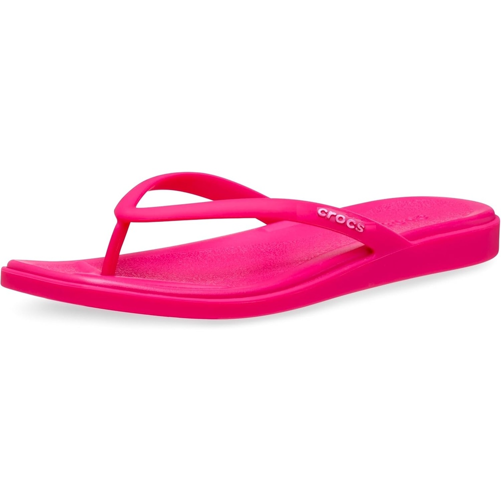 image:imageCrocs Womens Miami Flip Flops Square Toe Flat 360 Degree Comfort Croslite Foam FootbedDragon Fruit