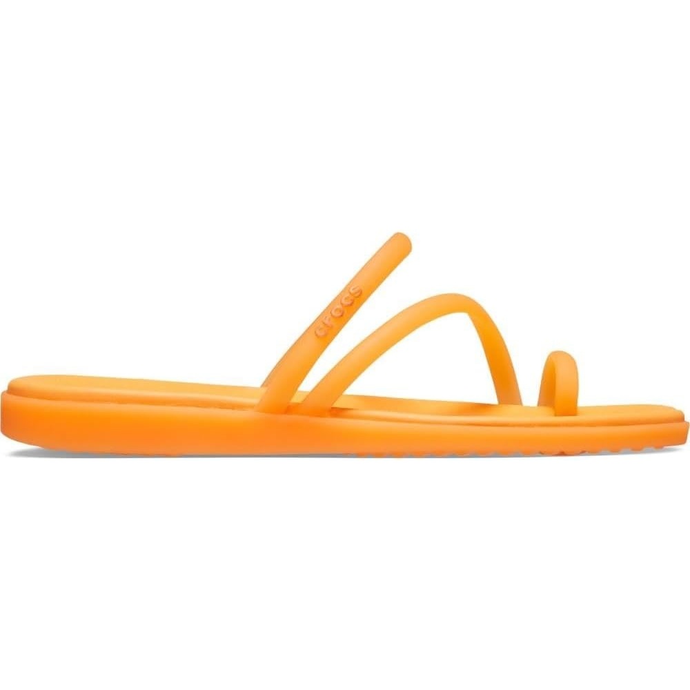 image:imageCrocs Womens Miami Toe Loop Sandals  Square Toe Flat  Flexible Straps  Croslite Foam FootbedOrangesicle