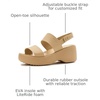 Crocs Brooklyn Sky Sandals, Wedge Sandals(Cashew)