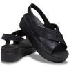 Crocs Women’s Brooklyn 4U Low Wedges, Platform Wedge Sandals for Women(Black/Cross-strap)