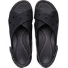 Crocs Women’s Brooklyn 4U Low Wedges, Platform Wedge Sandals for Women(Black/Cross-strap)