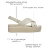 Crocs Women’s Brooklyn 4U Low Wedges, Platform Wedge Sandals for Women(Frappé/Cross-strap)