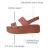 Crocs Women’s Brooklyn 4U Low Wedges, Platform Wedge Sandals for Women(Rust)