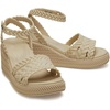 Crocs Women’s Brooklyn Ankle Strap Wedges(Latte/Mushroom)