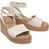 Crocs Women’s Brooklyn Ankle Strap Wedges(Sandstone/Sepia)