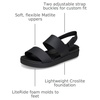 Crocs Women’s Brooklyn Backstrap Low Sandals(Black)