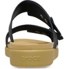 Crocs Women’s Brooklyn Buckle Low Sandals(Black/Tan)