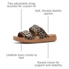 Crocs Women’s Brooklyn Buckle Low Sandals(Sepia/Leopard)