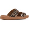 Crocs Women’s Brooklyn Buckle Low Sandals(Sepia/Leopard)