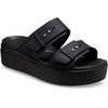 Crocs Women’s Brooklyn Buckle Low Wedges(Black)