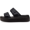 Crocs Women’s Brooklyn Buckle Low Wedges(Black)