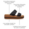 Crocs Women’s Brooklyn Buckle Low Wedges(Black/Brown)