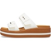 Crocs Women’s Brooklyn Buckle Low Wedges(Chalk)