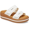 Crocs Women’s Brooklyn Buckle Low Wedges(Chalk)