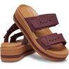 Crocs Women’s Brooklyn Buckle Low Wedges(Dark Clay)