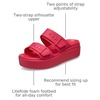Crocs Women’s Brooklyn Buckle Low Wedges(Digital Rasberry)