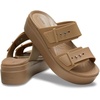 Crocs Women’s Brooklyn Buckle Low Wedges(Khaki)