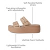 Crocs Women’s Brooklyn Buckle Low Wedges(Latte)