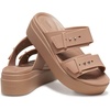 Crocs Women’s Brooklyn Buckle Low Wedges(Latte)