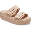 Crocs Women’s Brooklyn Buckle Low Wedges(Pink Caramel)