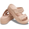 Crocs Women’s Brooklyn Buckle Low Wedges(Pink Caramel)