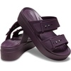 Crocs Women’s Brooklyn Buckle Low Wedges(Plush Plum)