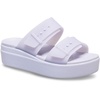 Crocs Women’s Brooklyn Buckle Low Wedges(Purple Moon)