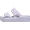 Crocs Women’s Brooklyn Buckle Low Wedges(Purple Moon)