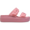 Crocs Women’s Brooklyn Buckle Low Wedges(Rosette)