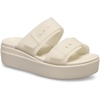 Crocs Women’s Brooklyn Buckle Low Wedges(Sandstone)