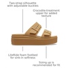 Crocs Women’s Brooklyn Buckle Low Wedges(Umber)