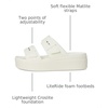 Crocs Women’s Brooklyn Buckle Low Wedges(White/Chalk)