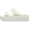 Crocs Women’s Brooklyn Buckle Low Wedges(White/Chalk)