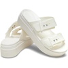 Crocs Women’s Brooklyn Buckle Low Wedges(White/Chalk)
