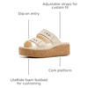 Crocs Women’s Brooklyn Cork Buckle Sandals(Frappe)