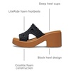 Crocs Women’s Brooklyn Heels(Black Woven)