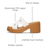 Crocs Women’s Brooklyn Heels(Chalk Woven)