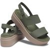 Crocs Women’s Brooklyn Low Wedge Sandals(Army Green/Mushroom)