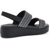 Crocs Women’s Brooklyn Low Wedge Sandals(Black Sparkle)