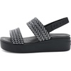 Crocs Women’s Brooklyn Low Wedge Sandals(Black Sparkle)