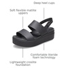 Crocs Women’s Brooklyn Low Wedge Sandals(Black/Black)