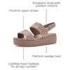 Crocs Women’s Brooklyn Low Wedge Sandals(Latte Sparkle)