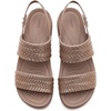 Crocs Women’s Brooklyn Low Wedge Sandals(Latte Sparkle)