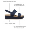 Crocs Women’s Brooklyn Low Wedge Sandals(Navy/Cashew)