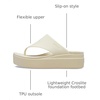 Crocs Women’s Brooklyn Platform Flip Flops(Bone)