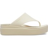 Crocs Women’s Brooklyn Platform Flip Flops(Bone)